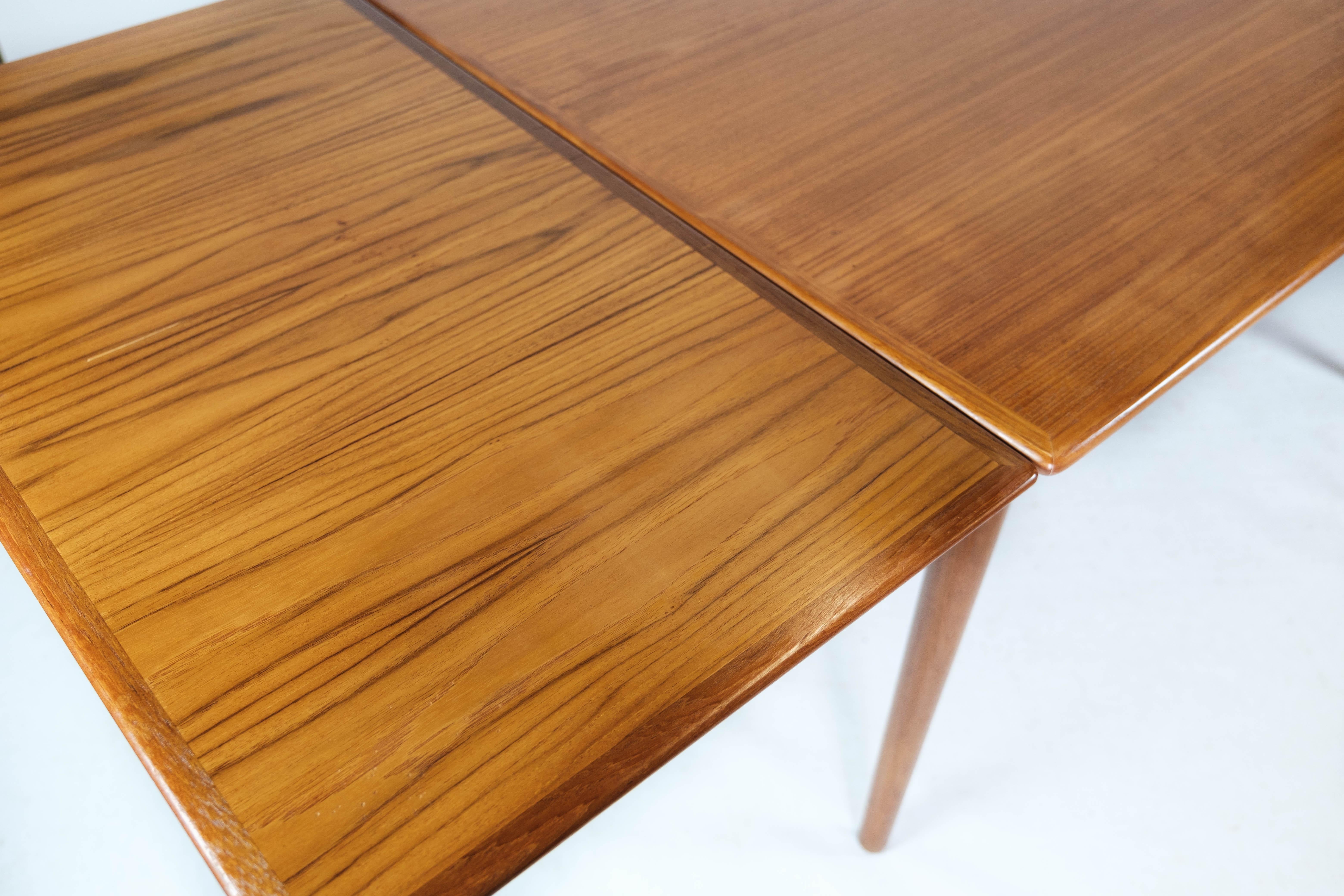 Dining Table in Teak with Extensions of Danish Design from the 1960s 9