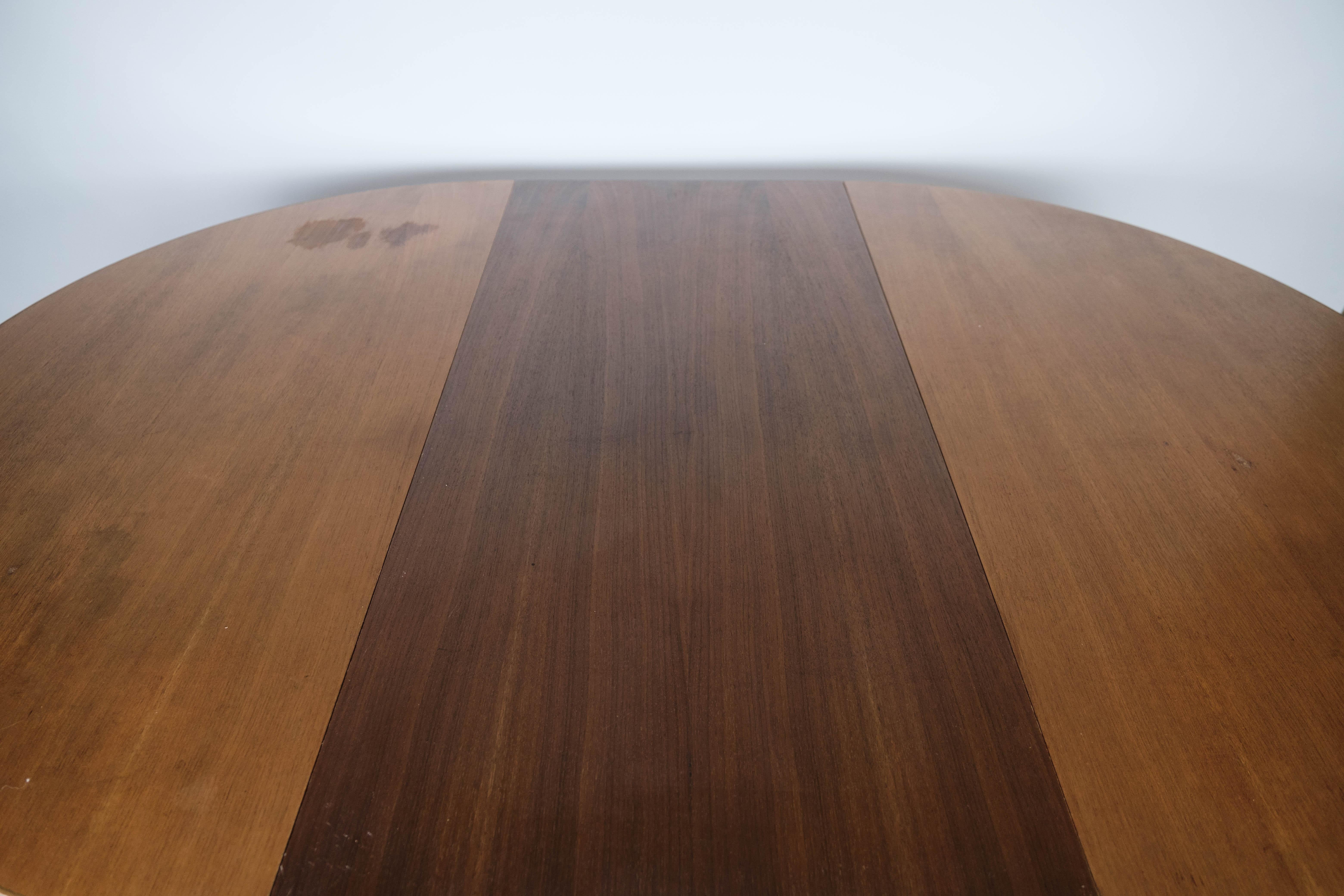 Dining Table Made In Teak With Extensions, Danish Design From 1960s For Sale 10
