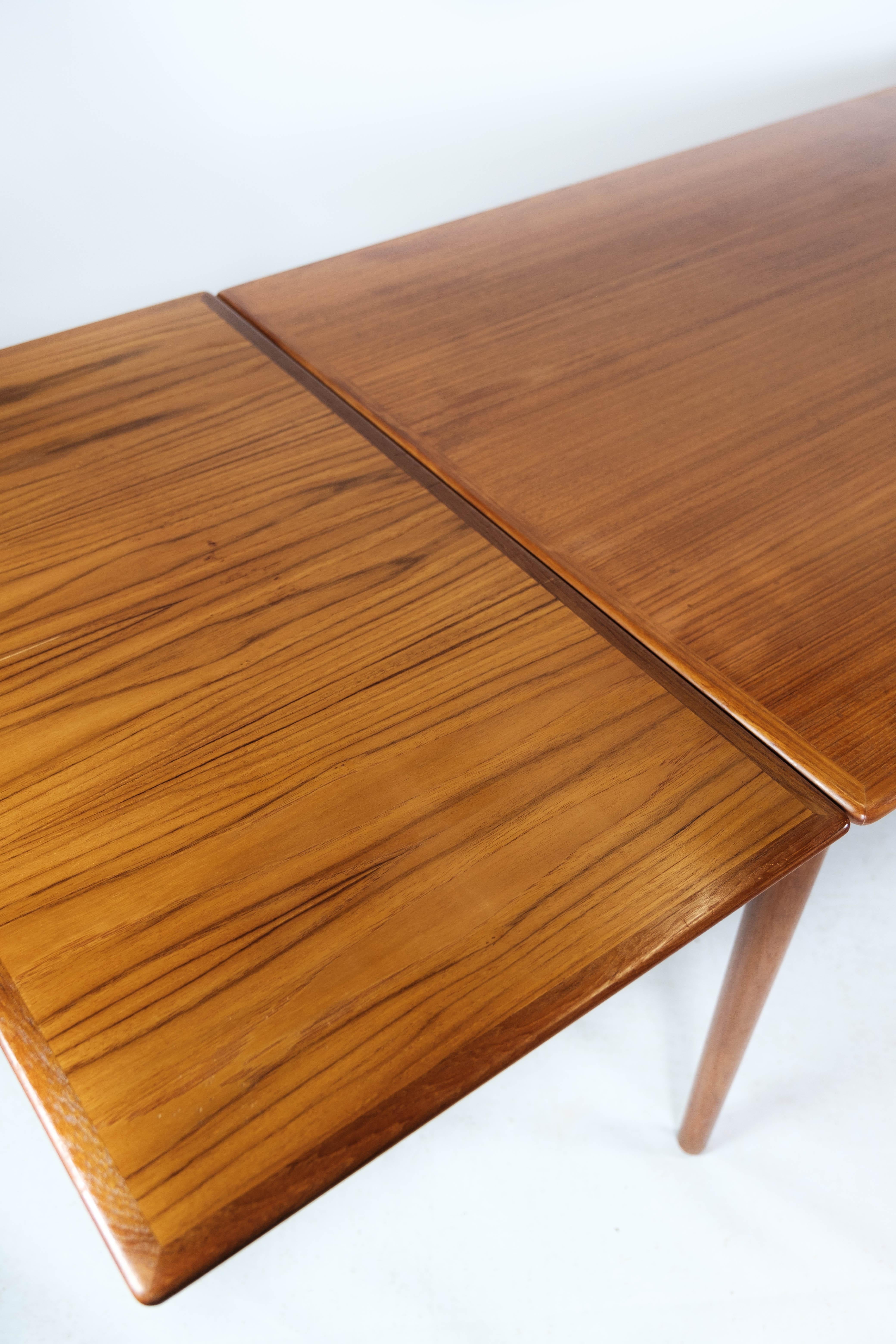 Dining Table in Teak with Extensions of Danish Design from the 1960s 10