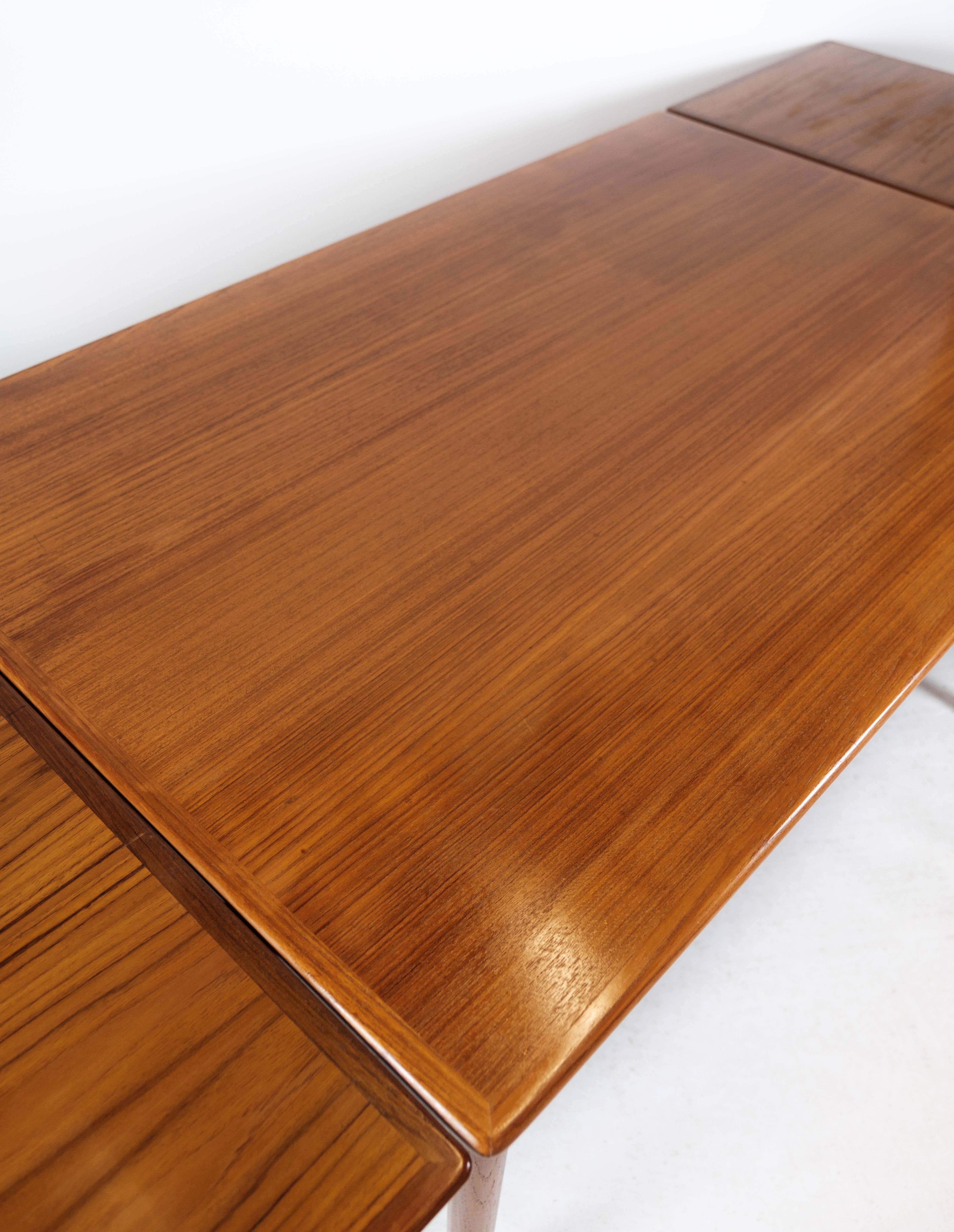Dining Table in Teak with Extensions of Danish Design from the 1960s 11