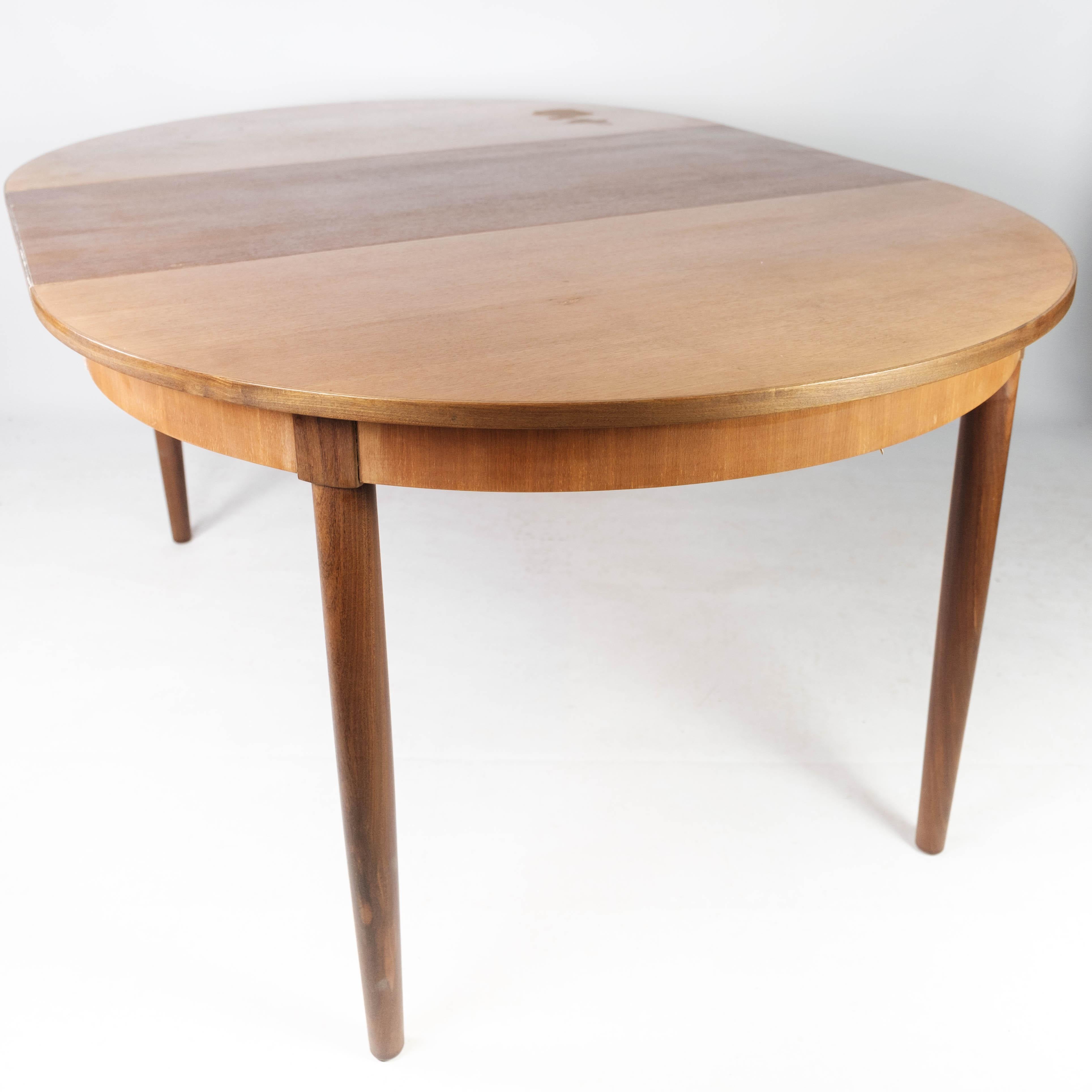 Dining Table Made In Teak With Extensions, Danish Design From 1960s For Sale 12