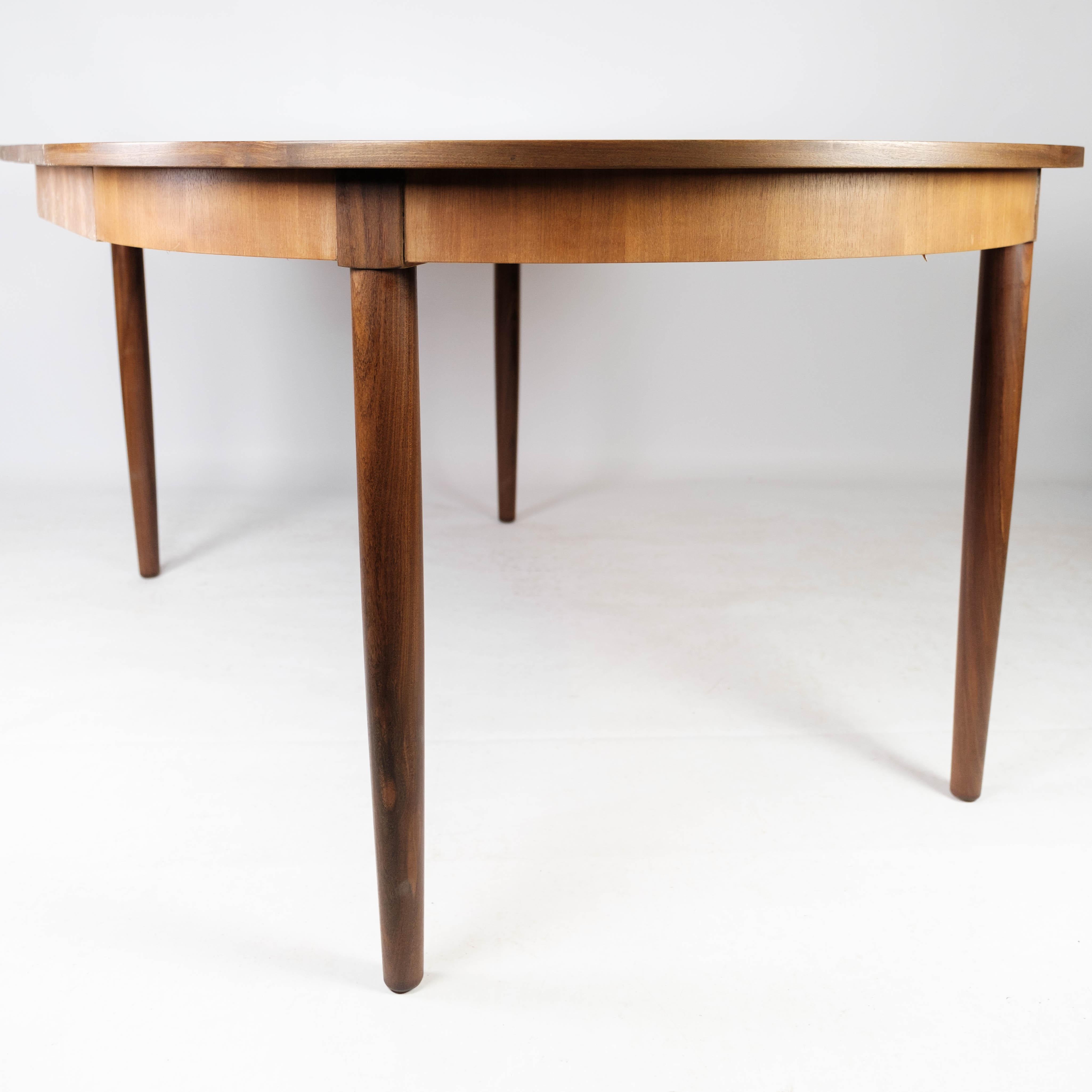 Dining Table Made In Teak With Extensions, Danish Design From 1960s For Sale 13
