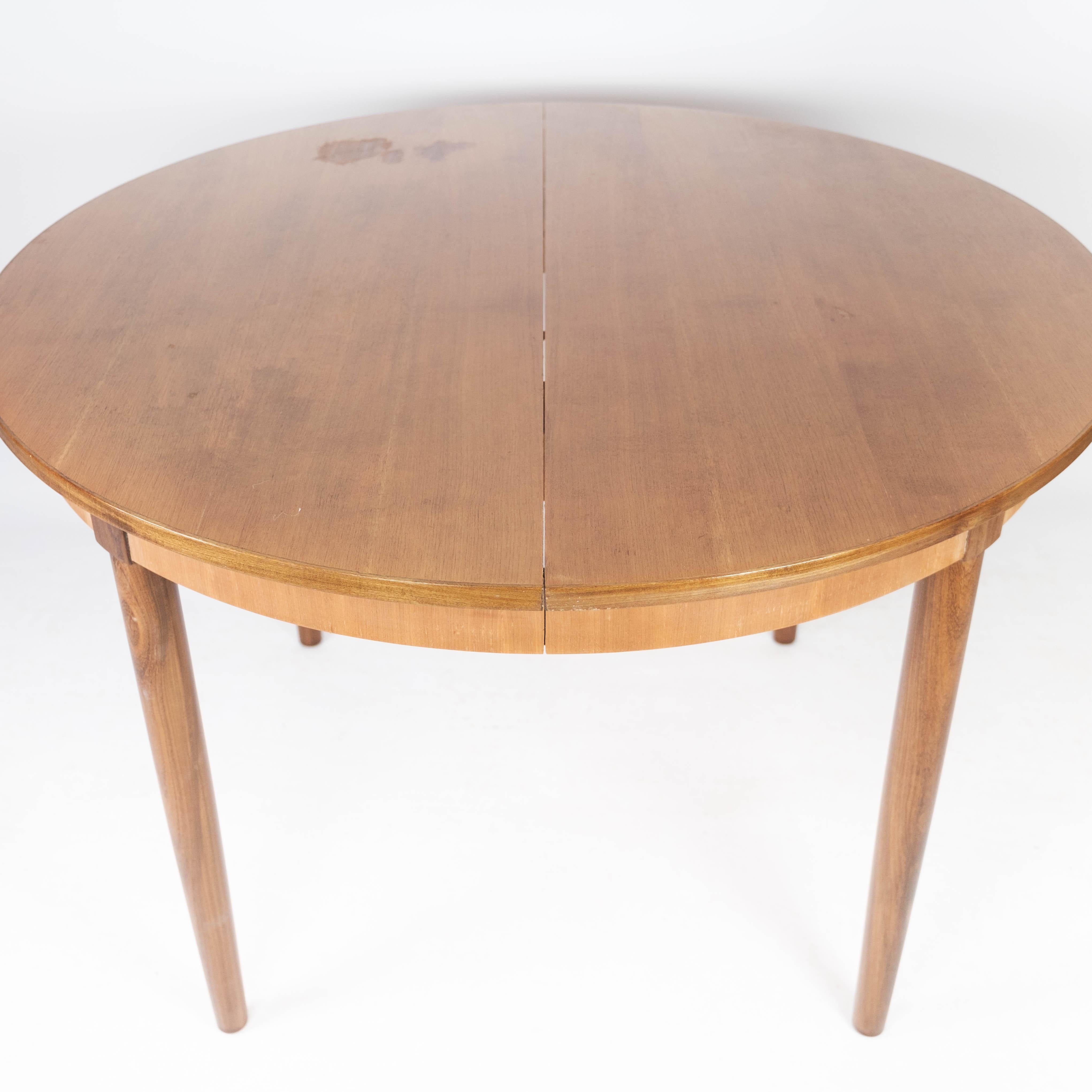 Mid-Century Modern Dining Table Made In Teak With Extensions, Danish Design From 1960s For Sale