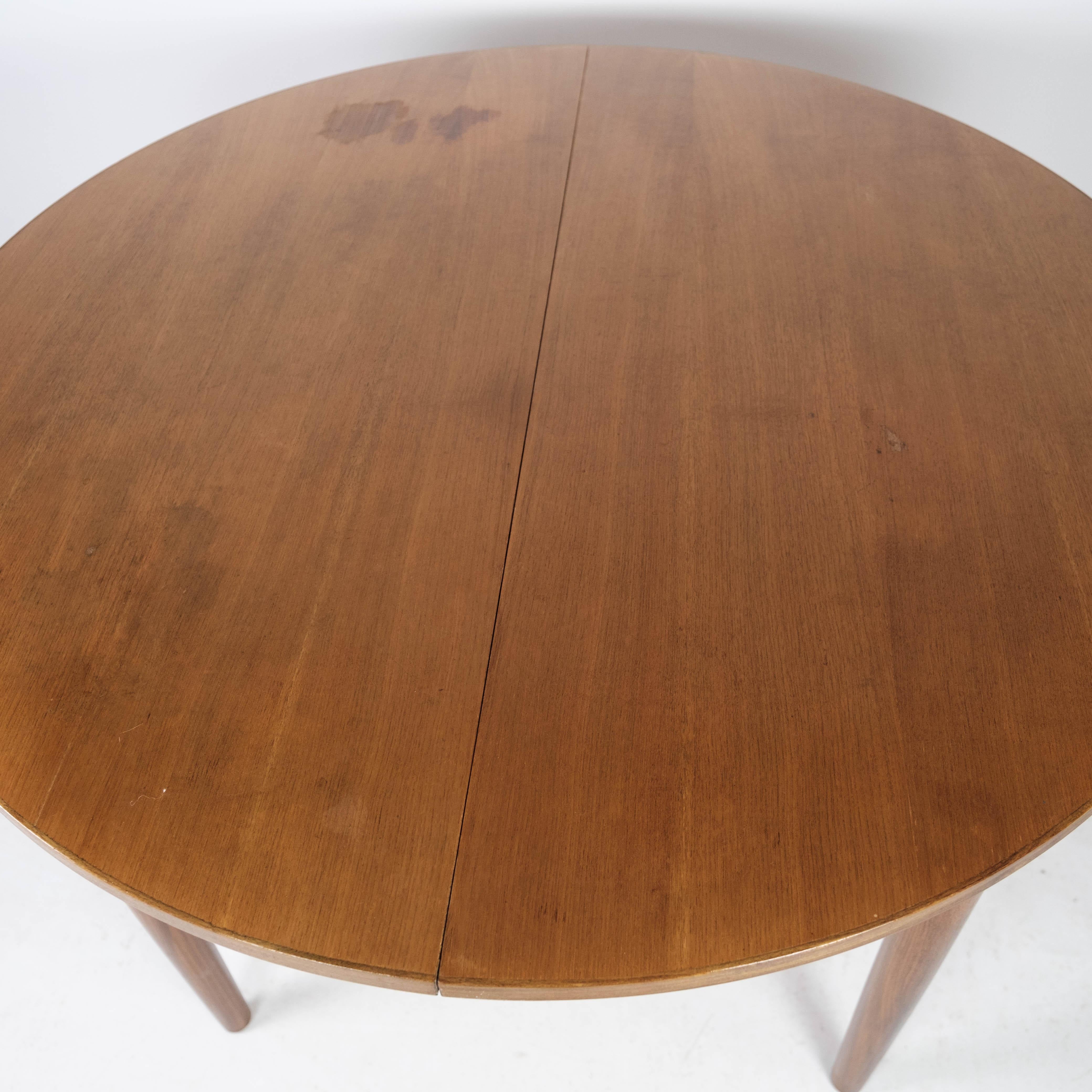 Dining Table Made In Teak With Extensions, Danish Design From 1960s In Good Condition For Sale In Lejre, DK