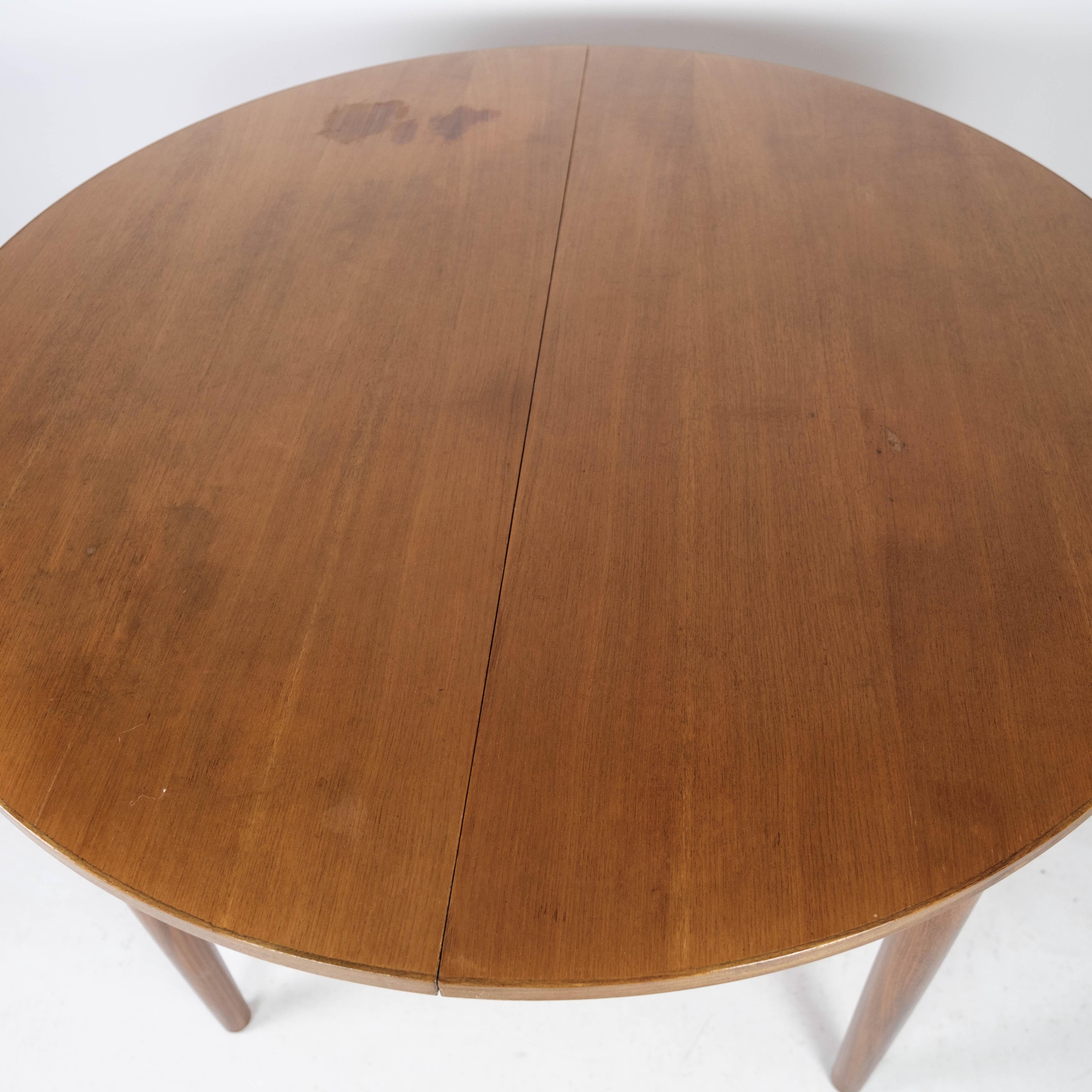 Danois Table de salle à manger en teck avec rallonges, design danois des années 1960 en vente