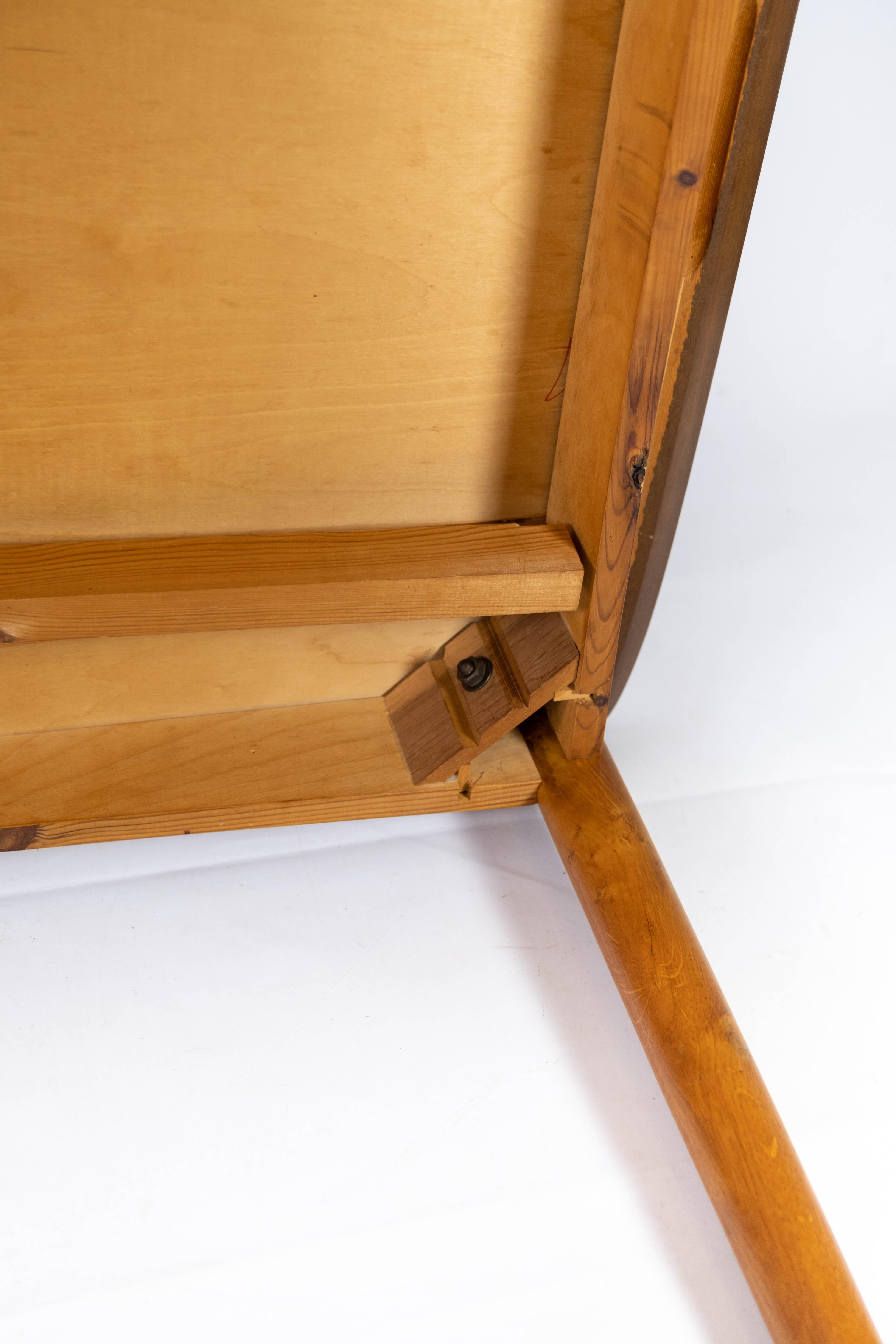 Table de salle à manger en teck avec rallonges et pieds en Oak des années 1960 en vente 6