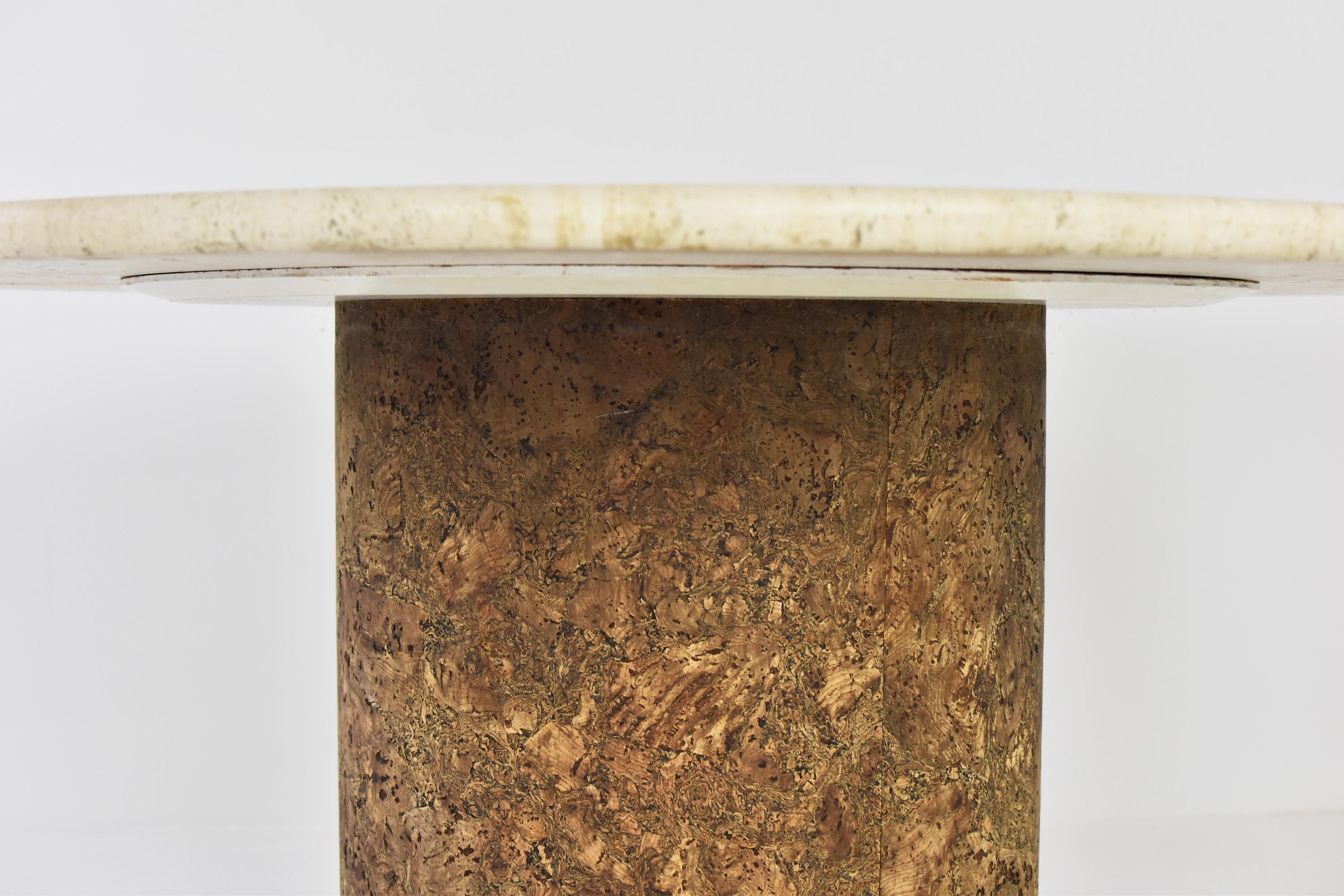 Dining Table in Travertine and Cork from the 1960’s 2