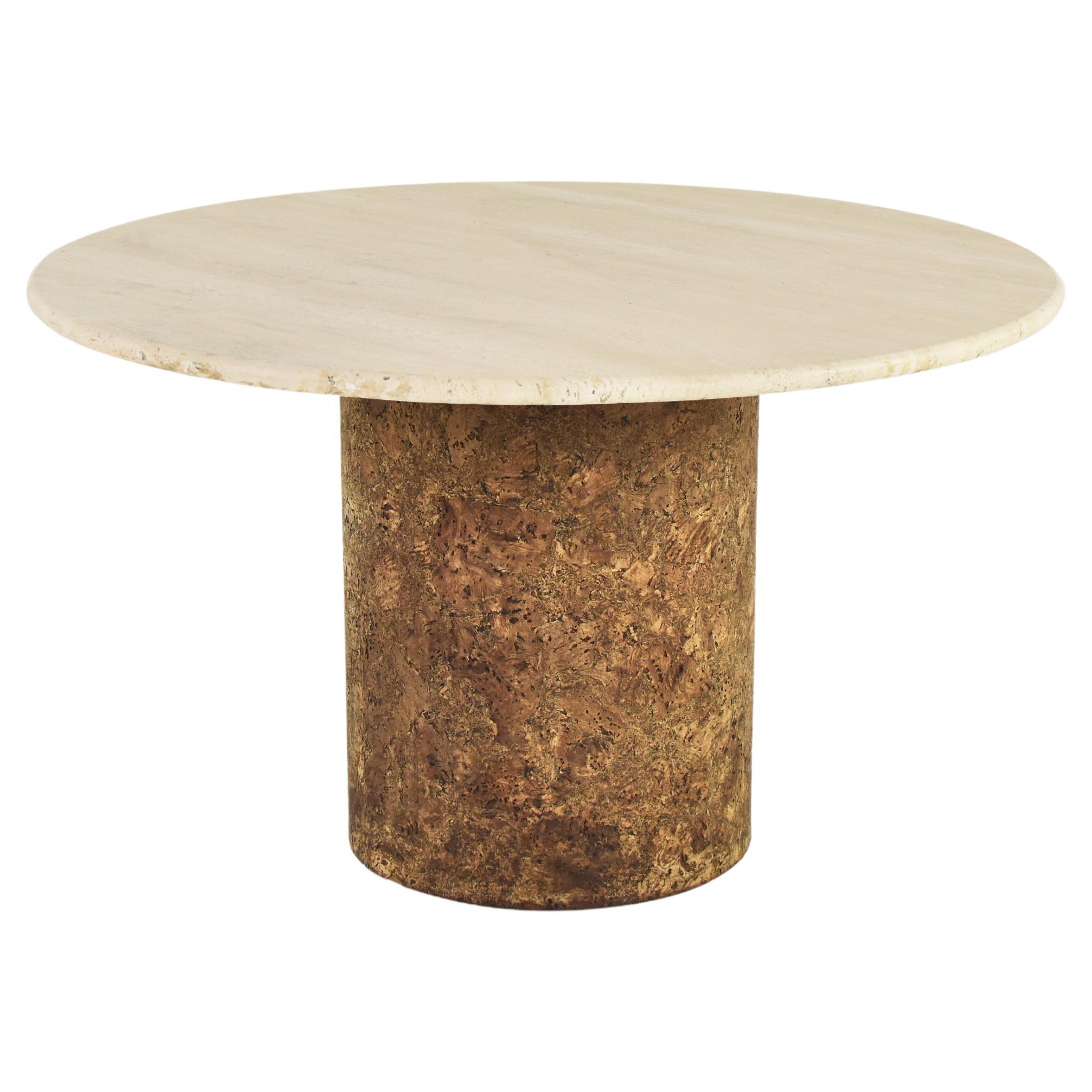 Dining Table in Travertine and Cork from the 1960’s