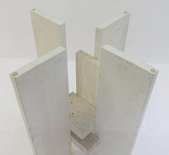 Dining Table in Travertine in the Style of Willy Ballez, Belgium, circa 1970s
