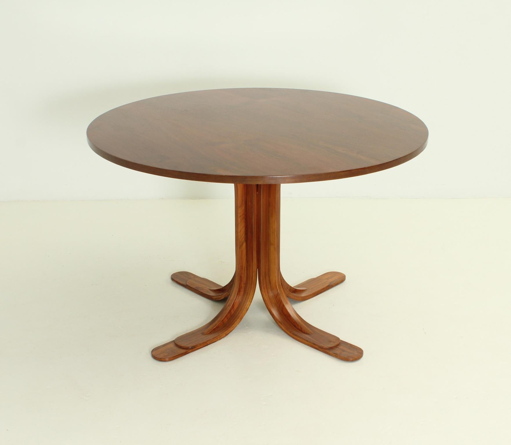 Mid-Century Modern Dining Table in Walnut Wood by Cabos, Spain, 1960's