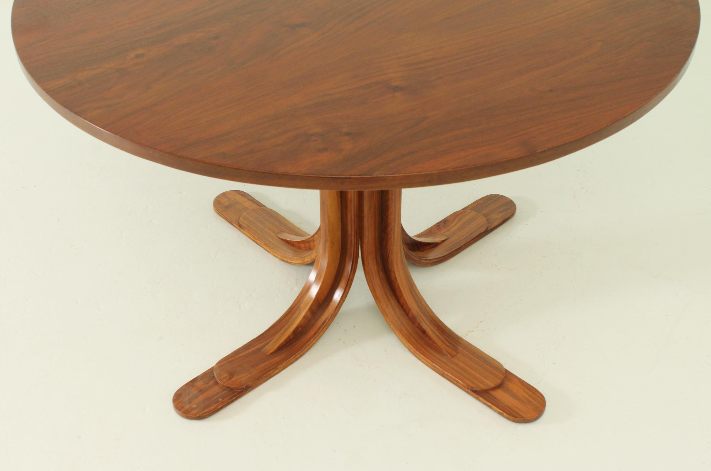 Spanish Dining Table in Walnut Wood by Cabos, Spain, 1960's