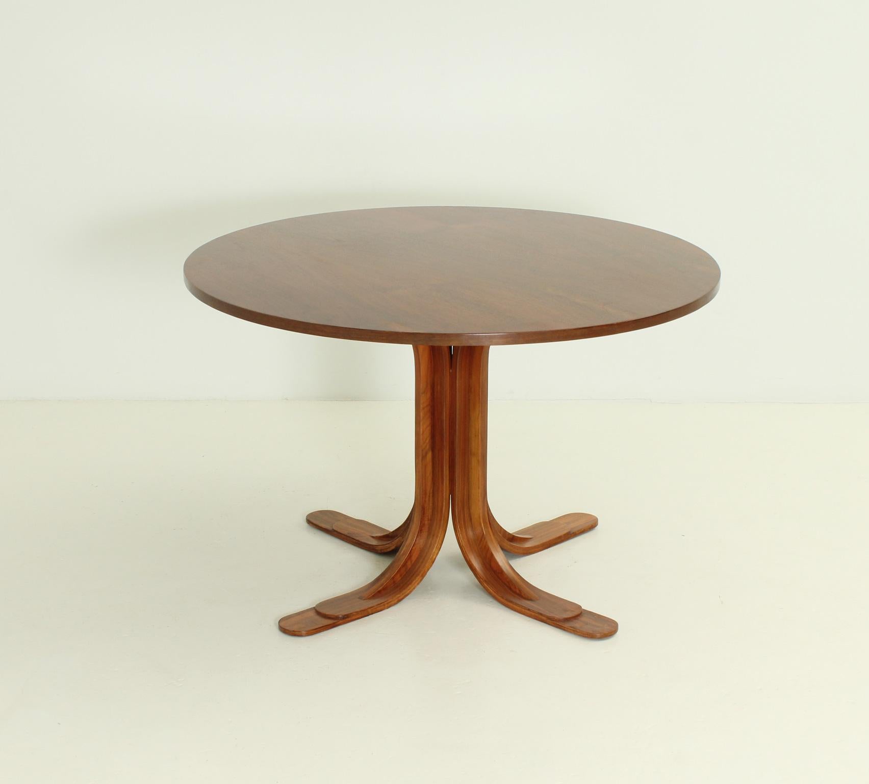 Dining Table in Walnut Wood by Cabos, Spain, 1960's 1