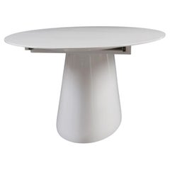 Dining Table, in White Lacquered MDF