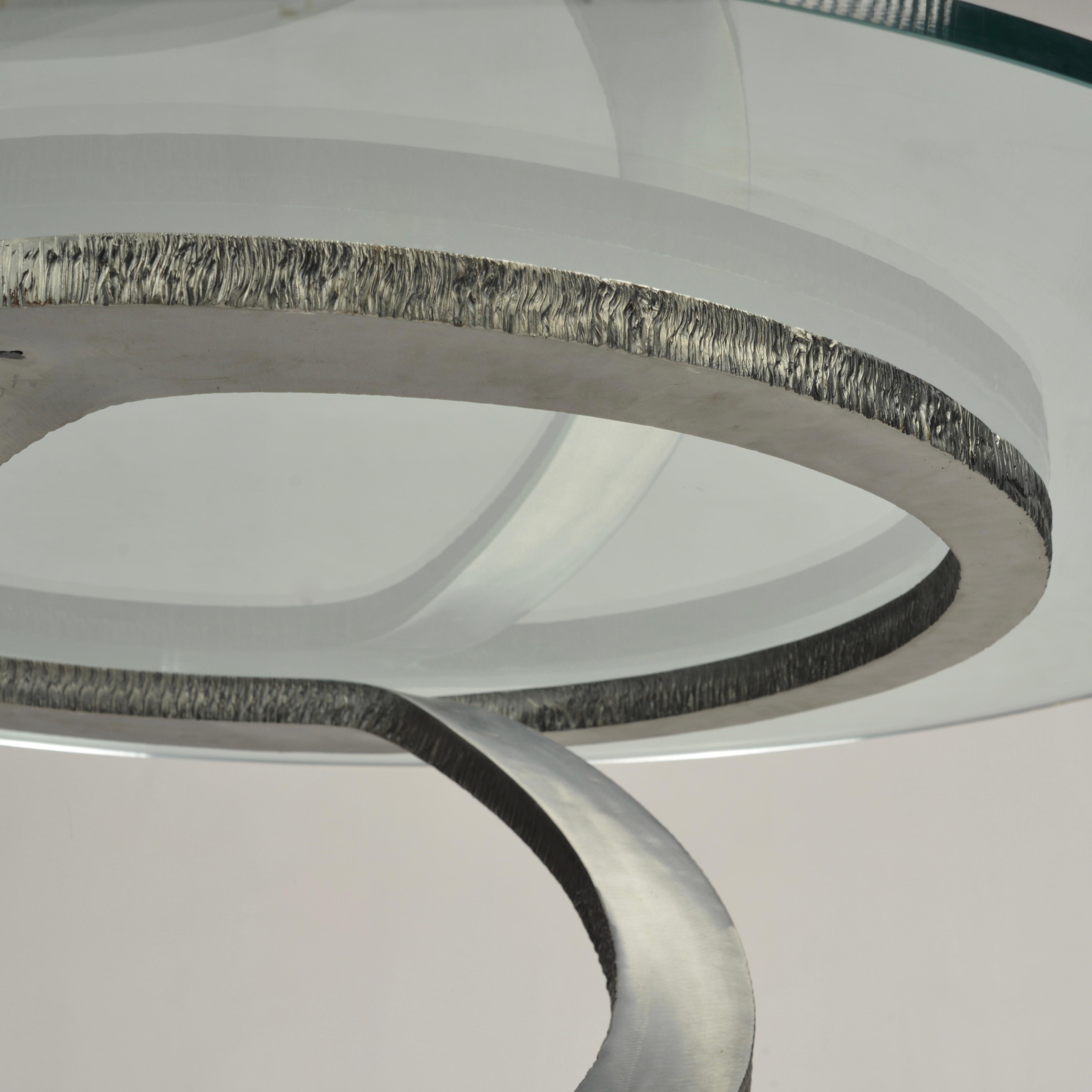 Fin du 20e siècle Table à manger  « Iron Flower » de Maurice Barilone, Roche Bobois ED. en vente
