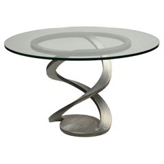 Dining Table  'Iron Flower' By Maurice Barilone, Roche Bobois ED.
