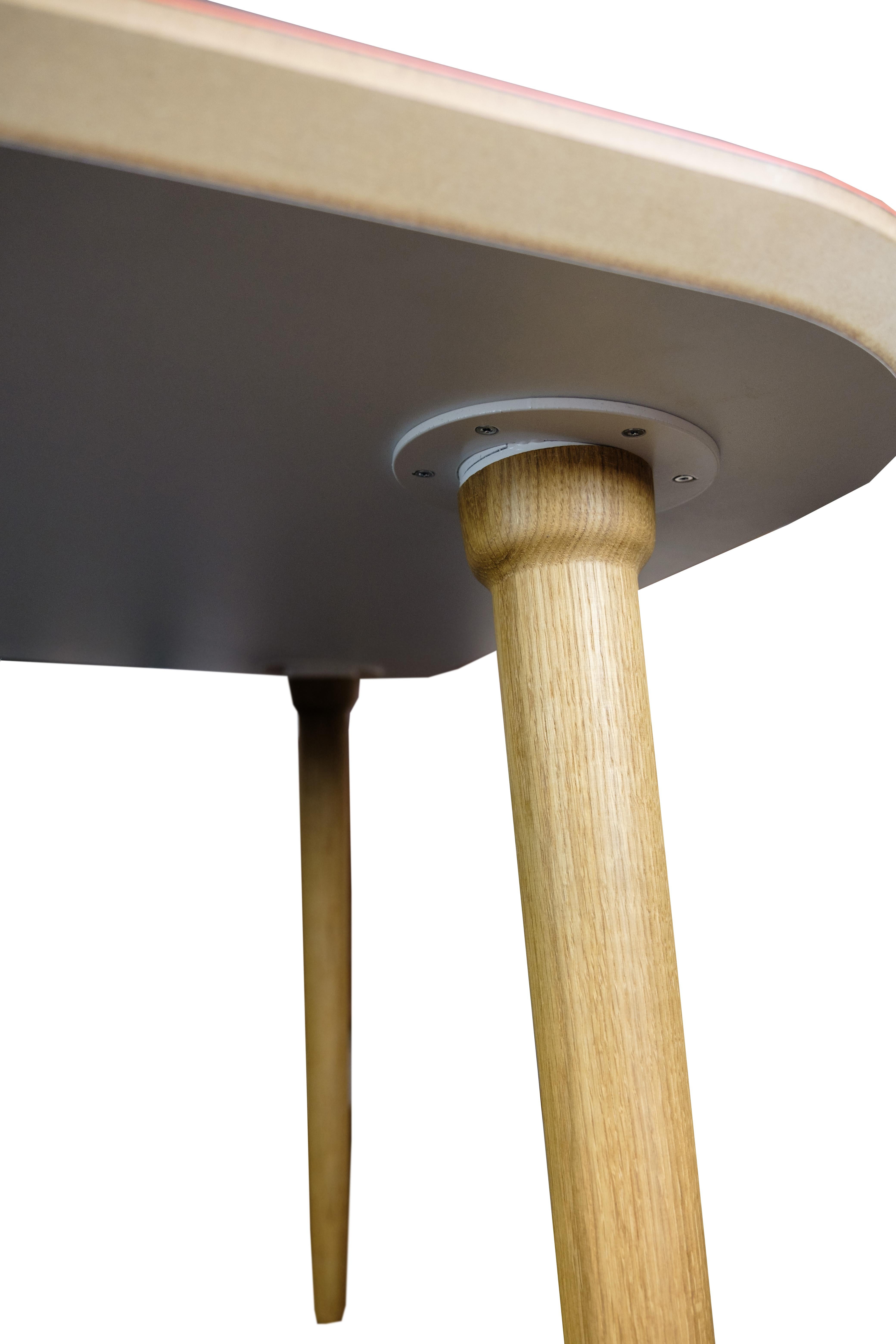 Danish Dining Table Made With A Lamniate Top & Oak Legs By Karsten Lauritsen From 2000s For Sale