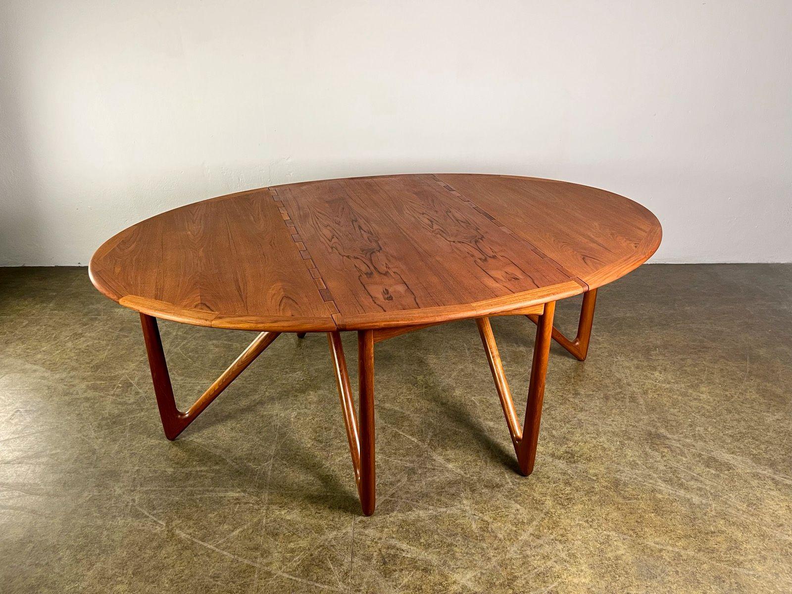 Table de salle à manger Kurt Østervig Gateleg Teck Moyen Siècle en vente 3