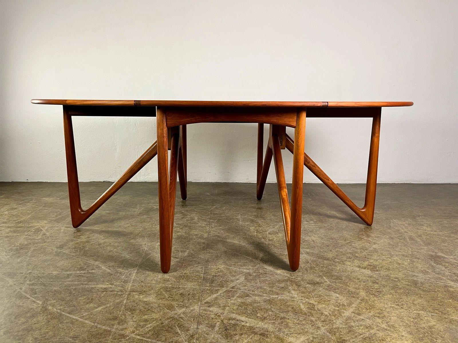 Table de salle à manger Kurt Østervig Gateleg Teck Moyen Siècle en vente 4