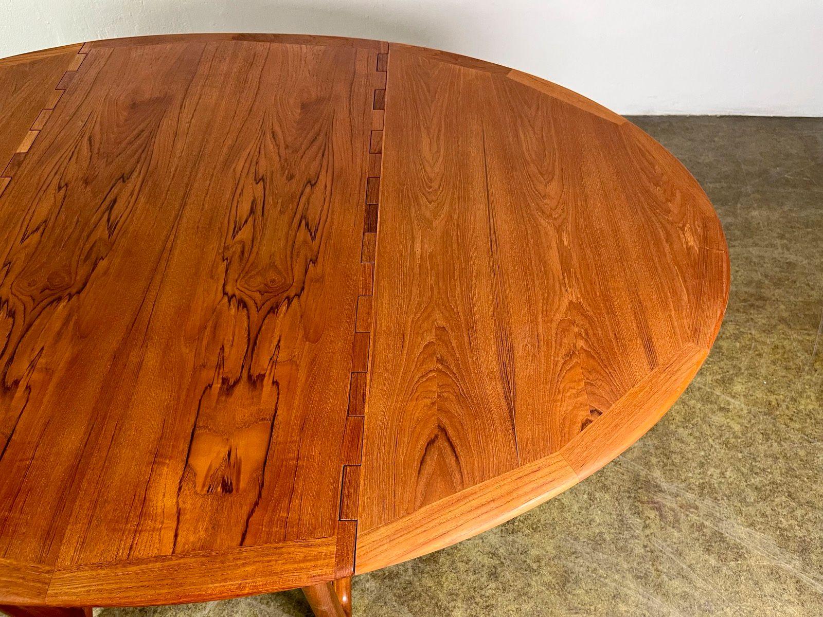 Table de salle à manger Kurt Østervig Gateleg Teck Moyen Siècle en vente 7