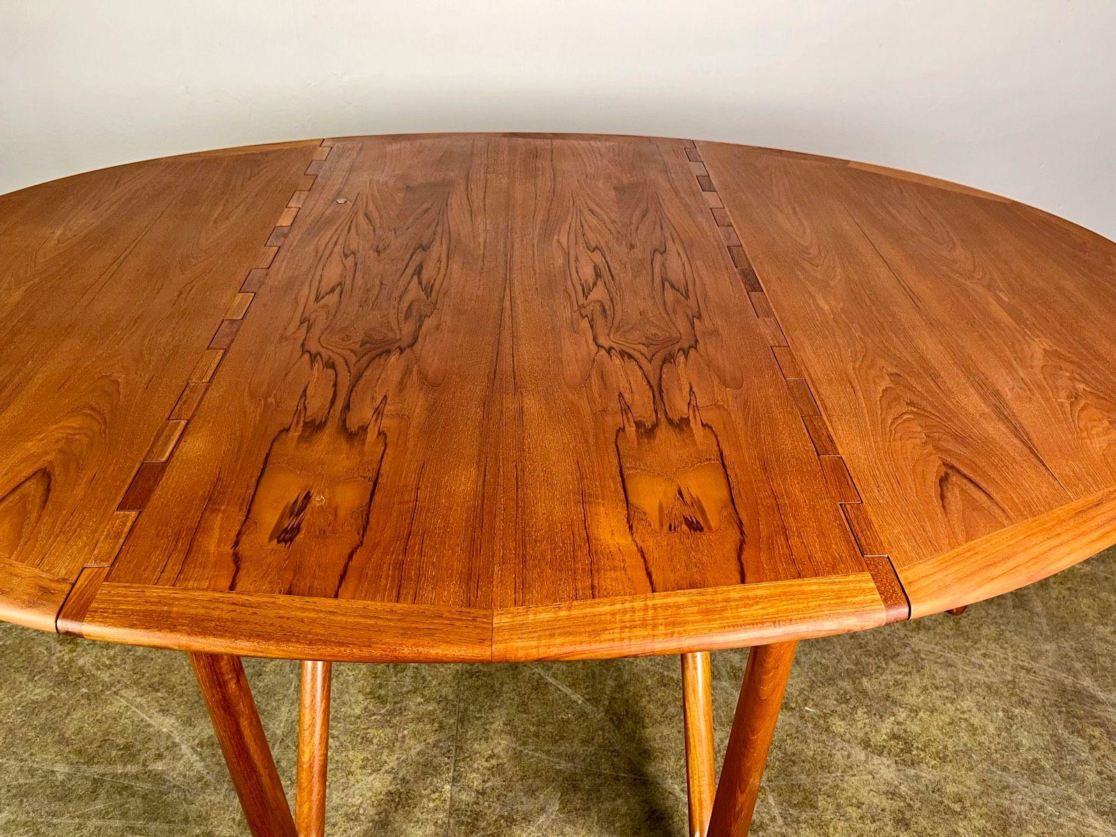 Table de salle à manger Kurt Østervig Gateleg Teck Moyen Siècle en vente 8