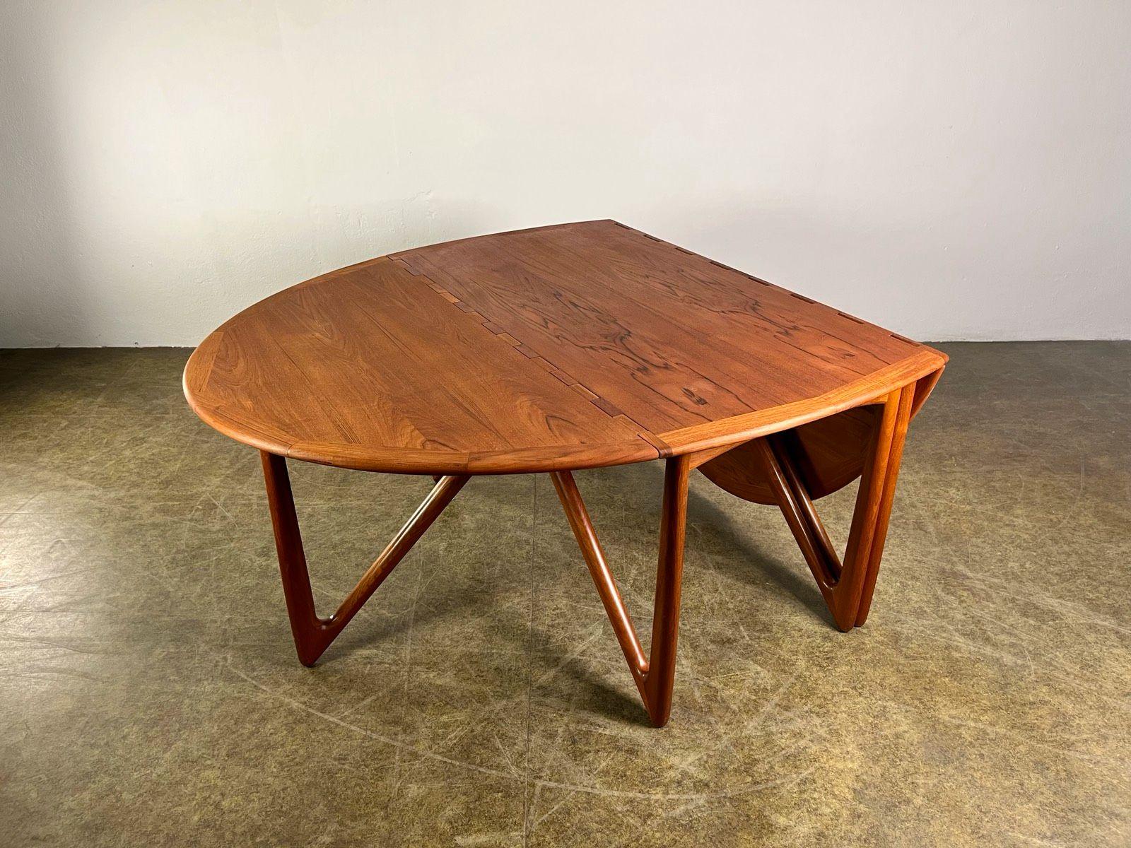 Milieu du XXe siècle Table de salle à manger Kurt Østervig Gateleg Teck Moyen Siècle en vente