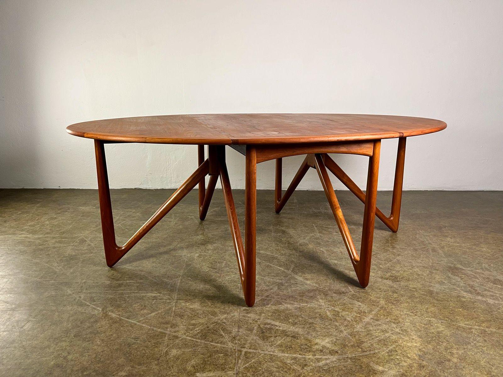 Table de salle à manger Kurt Østervig Gateleg Teck Moyen Siècle en vente 2