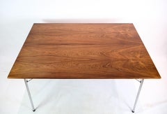 Mesa de comedor de palisandro realizada por Arne Jacobsen para Fritz Hansen en los años 60