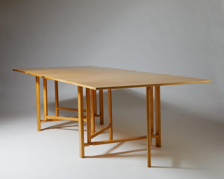 Dining Table “Maria Flap” Designed by Bruno Mathsson for Mathsson ...