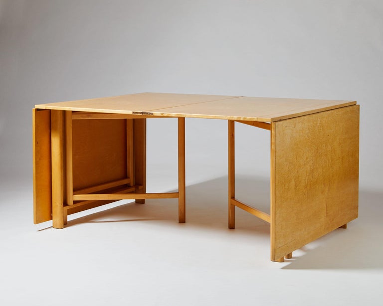 Dining Table “Maria Flap” Designed by Bruno Mathsson for Mathsson ...