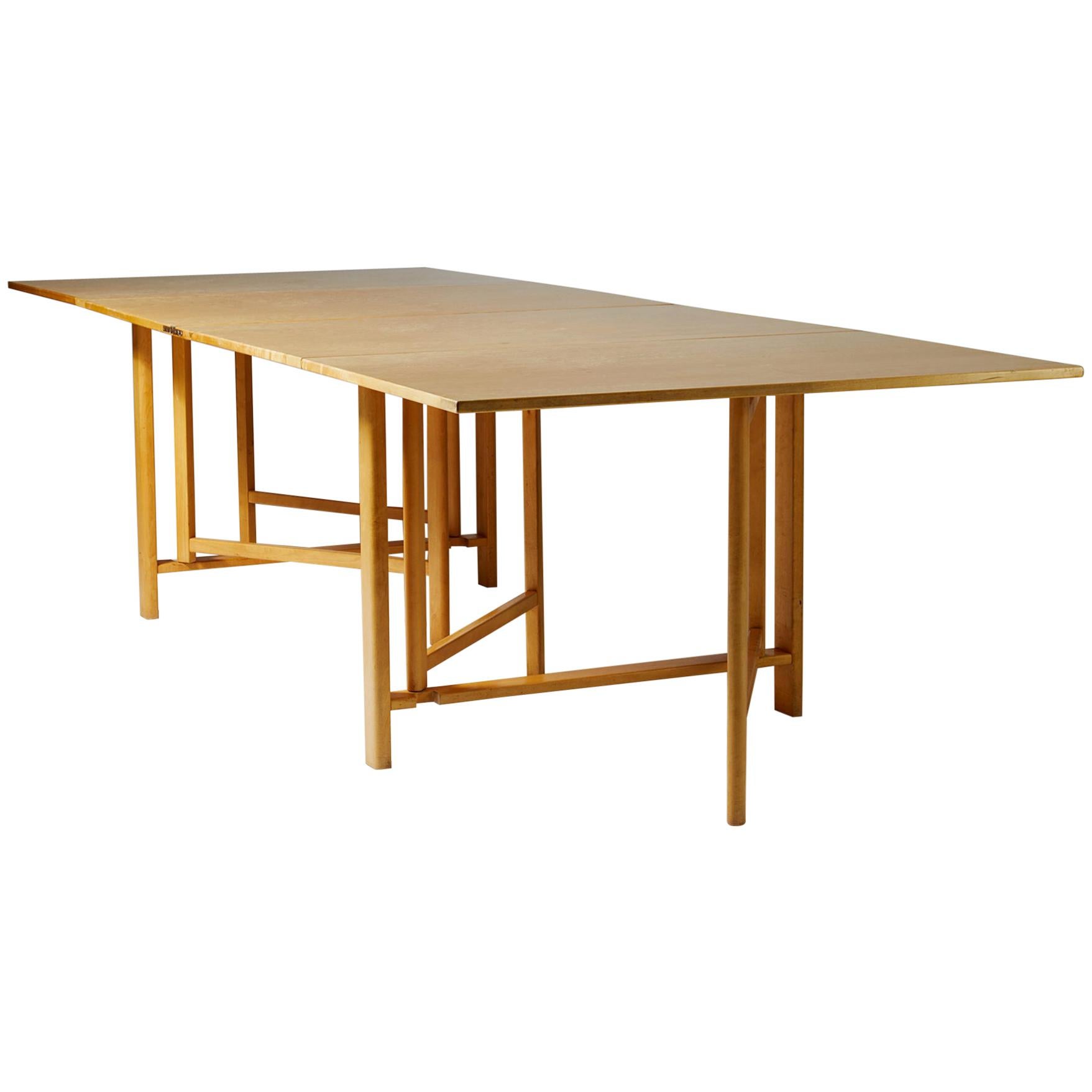 Dining Table “Maria Flap” Designed by Bruno Mathsson for Mathsson International