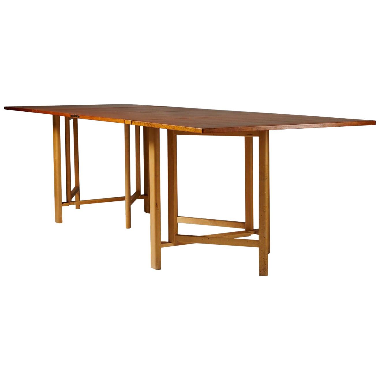 Dining Table “Maria Flap” Designed by Bruno Mathsson, Sweden, 1965