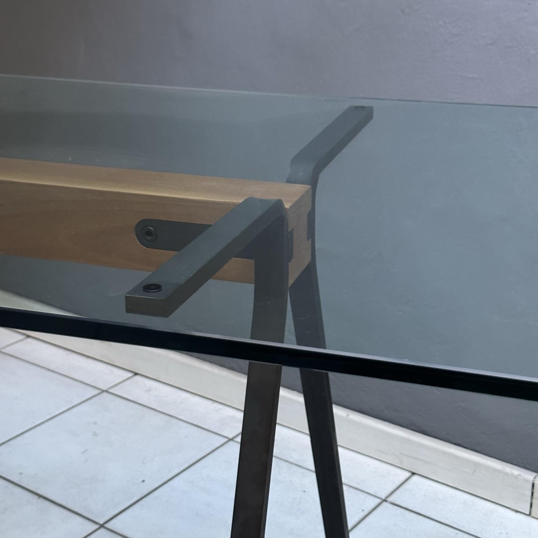 Steel Dining table mod. Frate, designed by Enzo Mari in 1973 produced by Driade For Sale