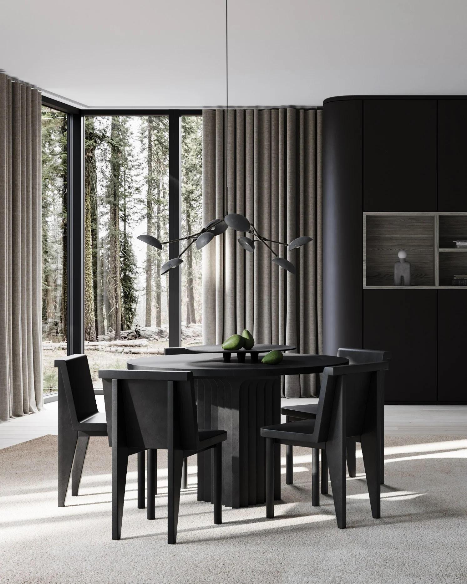 Table de salle à manger, The Pedestal Table, Model Arc, Art Deco Style, Contemporary Work. en vente 2