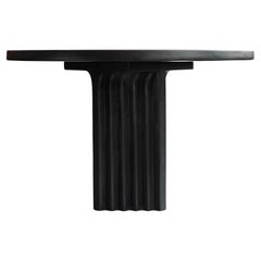 Tavolo da pranzo, Tavolo con piedistallo, Modello Arc, Stile Art Deco, Lavoro contemporaneo.