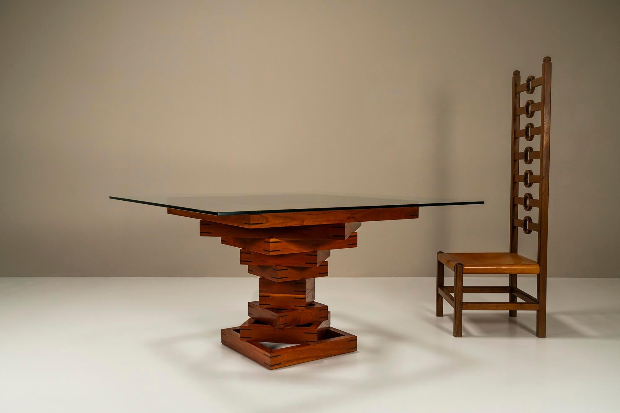 Mid-Century Modern Dining Table Model “Corinto” by Ferdinando Meccani, Italy 1978 For Sale