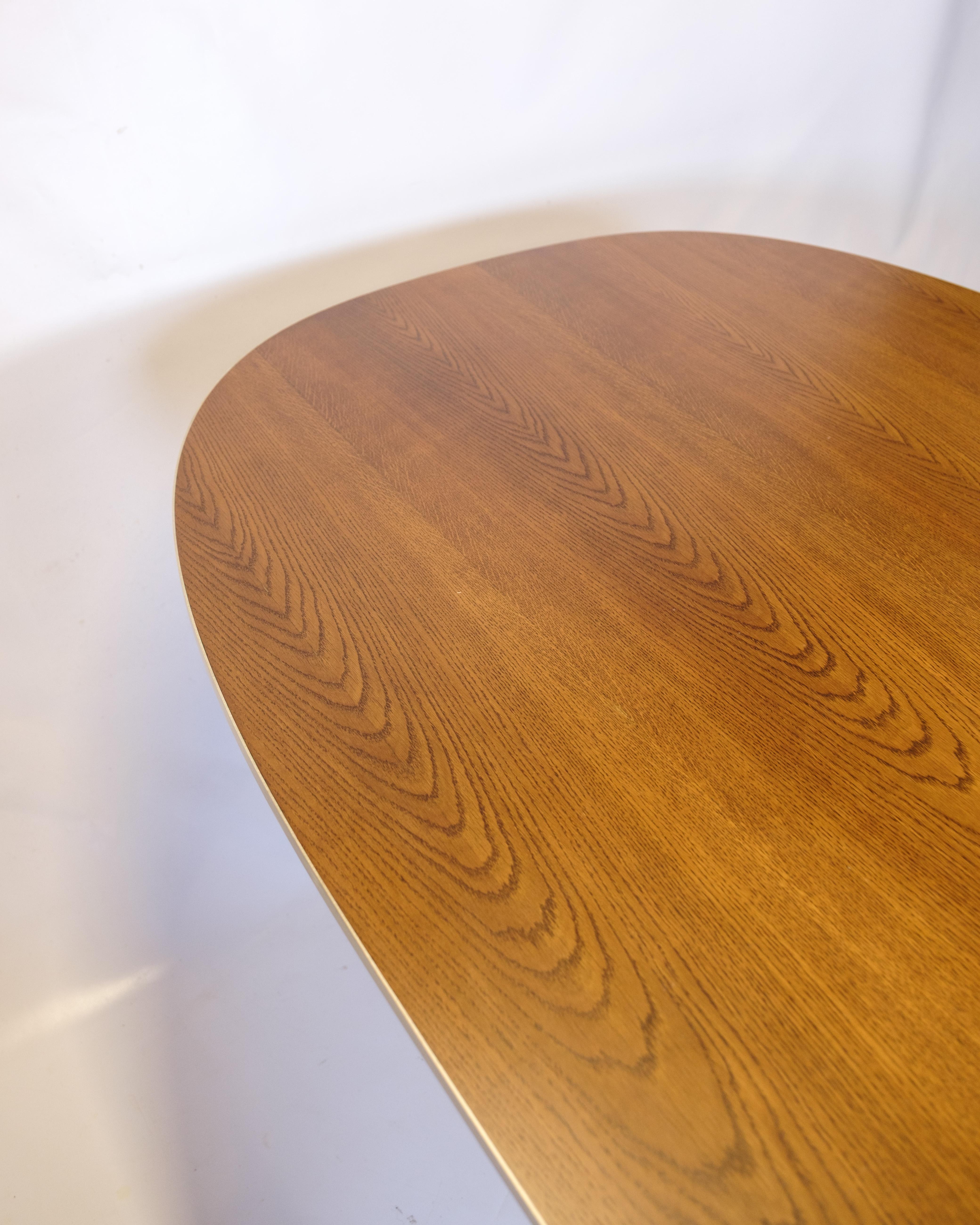 Mesa de comedor Modelo Superellipse En Roble Y Con Borde De Aluminio Por Bruno Mathsson en Bueno estado para la venta en Lejre, DK