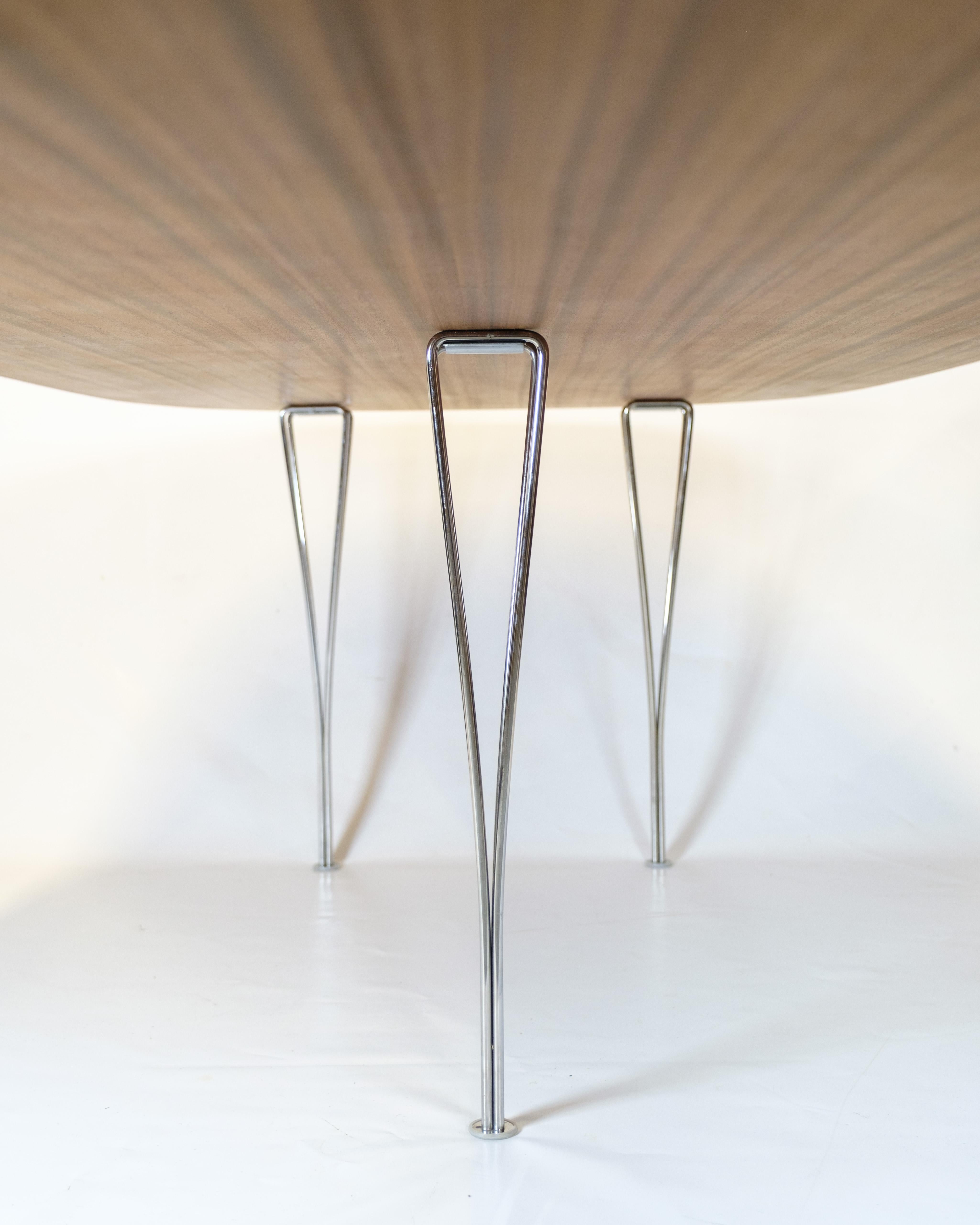 Mesa de comedor Modelo Superellipse En Roble Y Con Borde De Aluminio Por Bruno Mathsson en venta 3