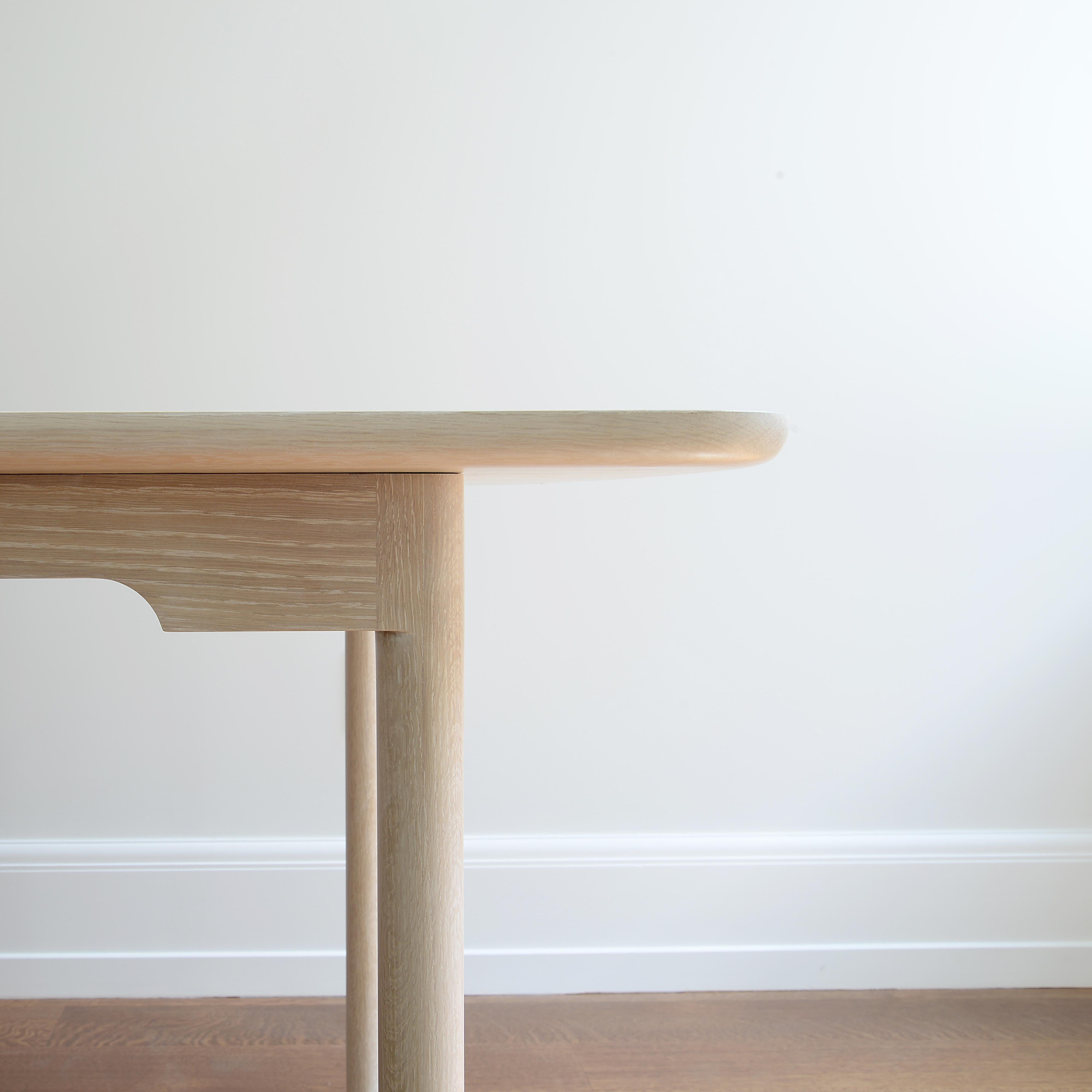 Modern Bleached White Oak Dining Table - Dining Table MONO In New Condition For Sale In Brooklyn, US