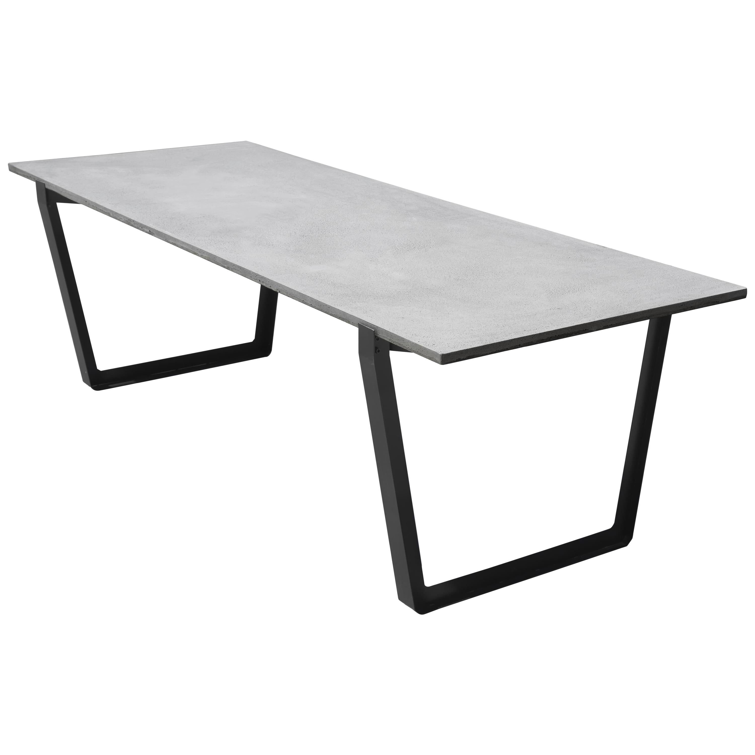 Dining Table 'NIAN' Made of Concrete and Steel (200cm) For Sale