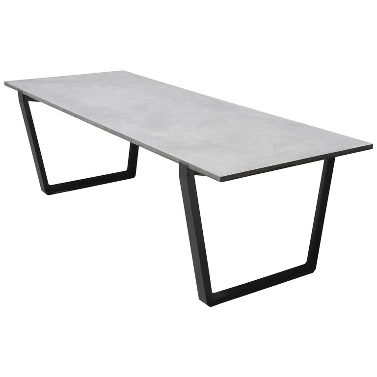 Dining Table 'NIAN' Made of Concrete and Steel (200cm) For Sale at 1stDibs