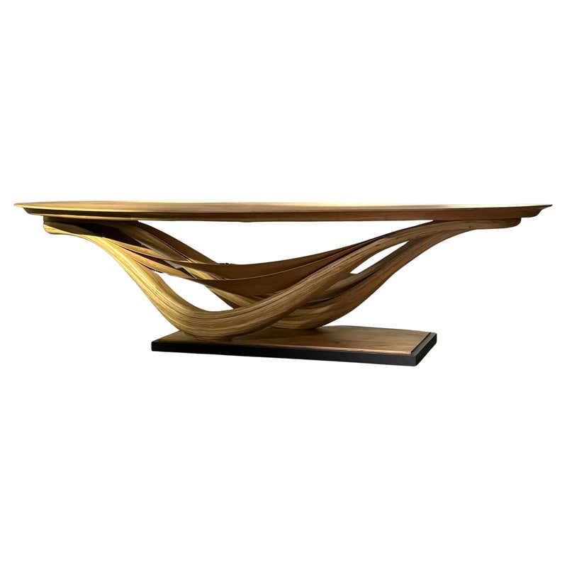 Dining Table No. 3 Fluentum Series - bent red oak wood by raka studio ...