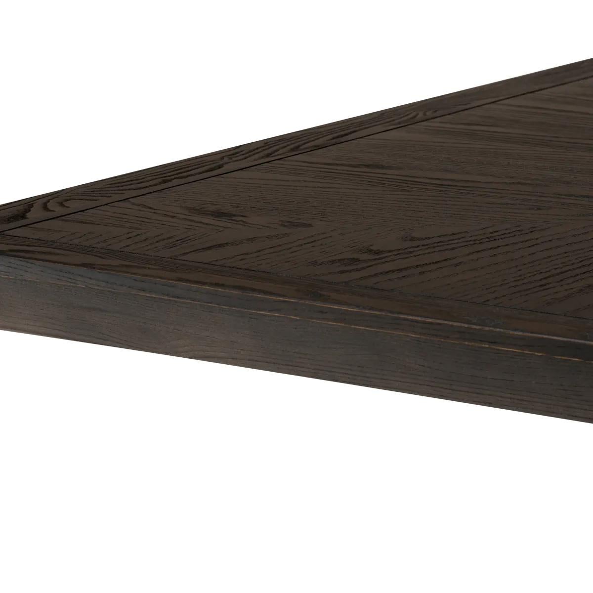 XXIe siècle et contemporain Table de salle à manger - Placage Oak avec finition laiton en vente