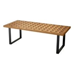 Mesa de Comedor - Chapa de Roble con Acabado Bronce