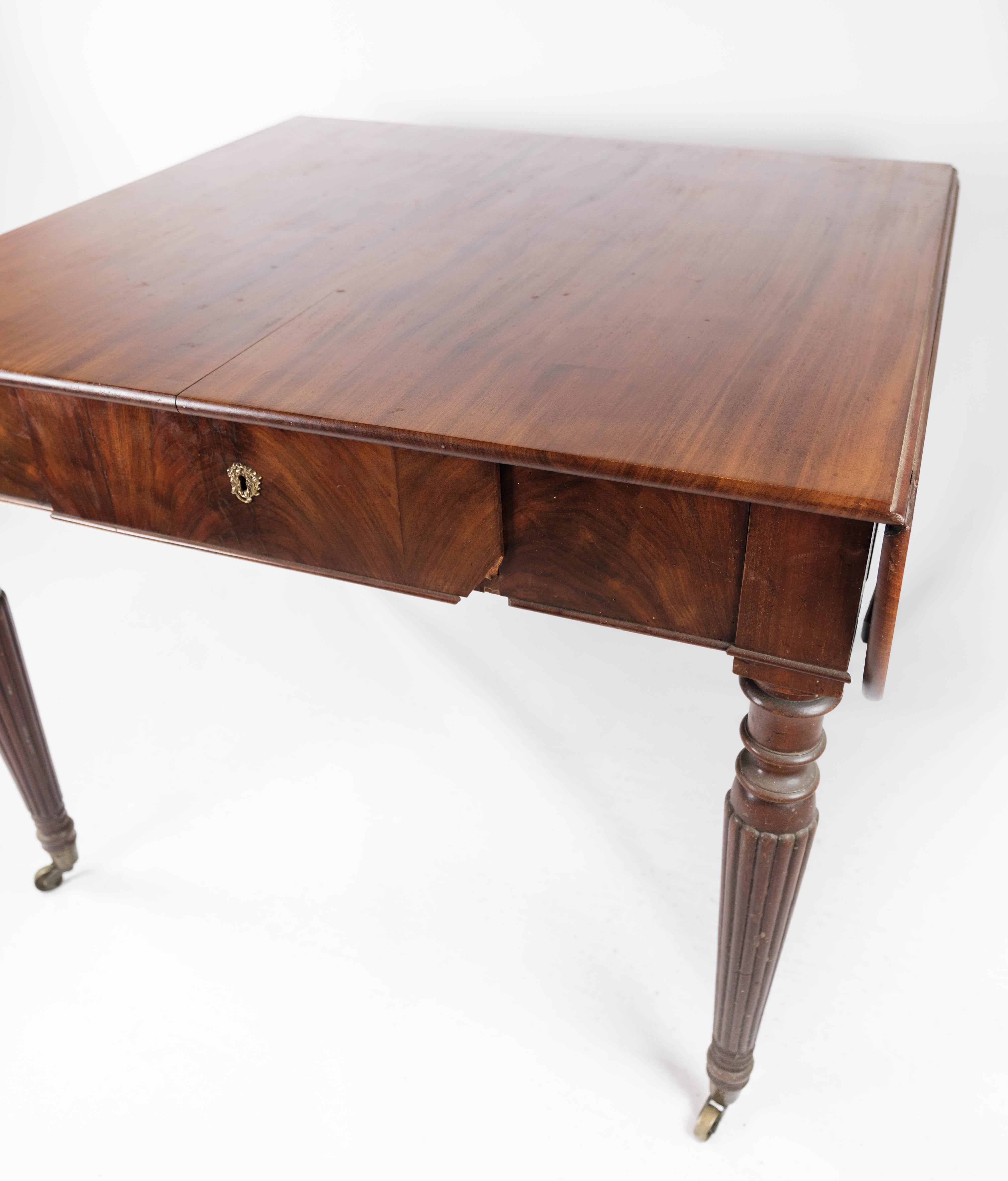 Other Dining Table of Mahogany with Extension Plates, 1840s For Sale