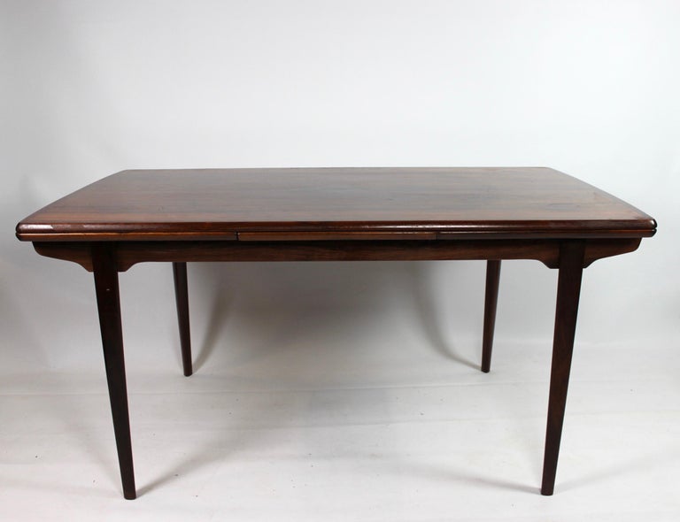 Dining Table of Rosewood with Dutch Extension Designed by Arne Vodder ...