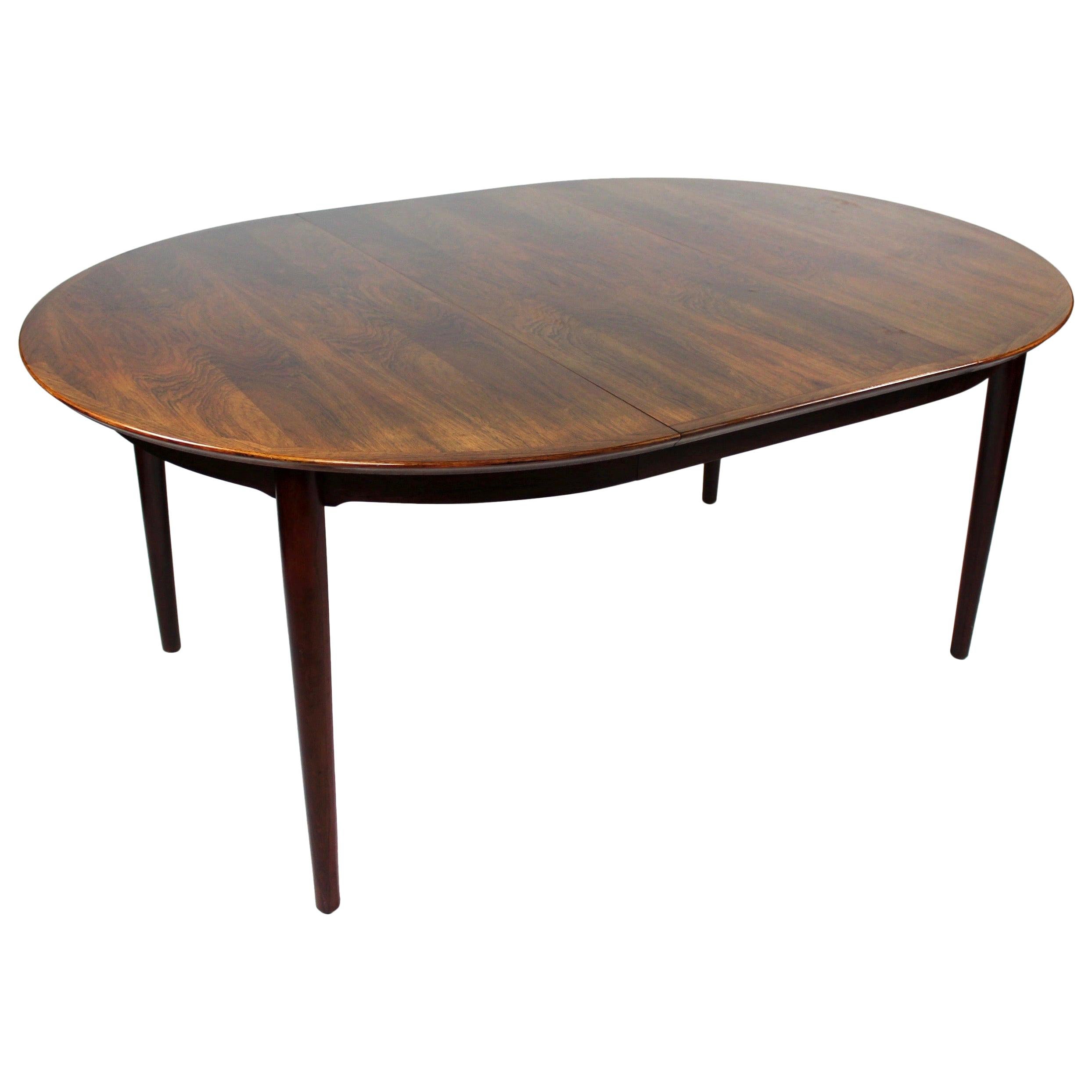 Dining Table of Rosewood with Three Extension Plates by Arne Vodder, 1960s For Sale