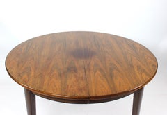 Dining Table of Rosewood with Three Extension Plates by Omann Junior, 1960s