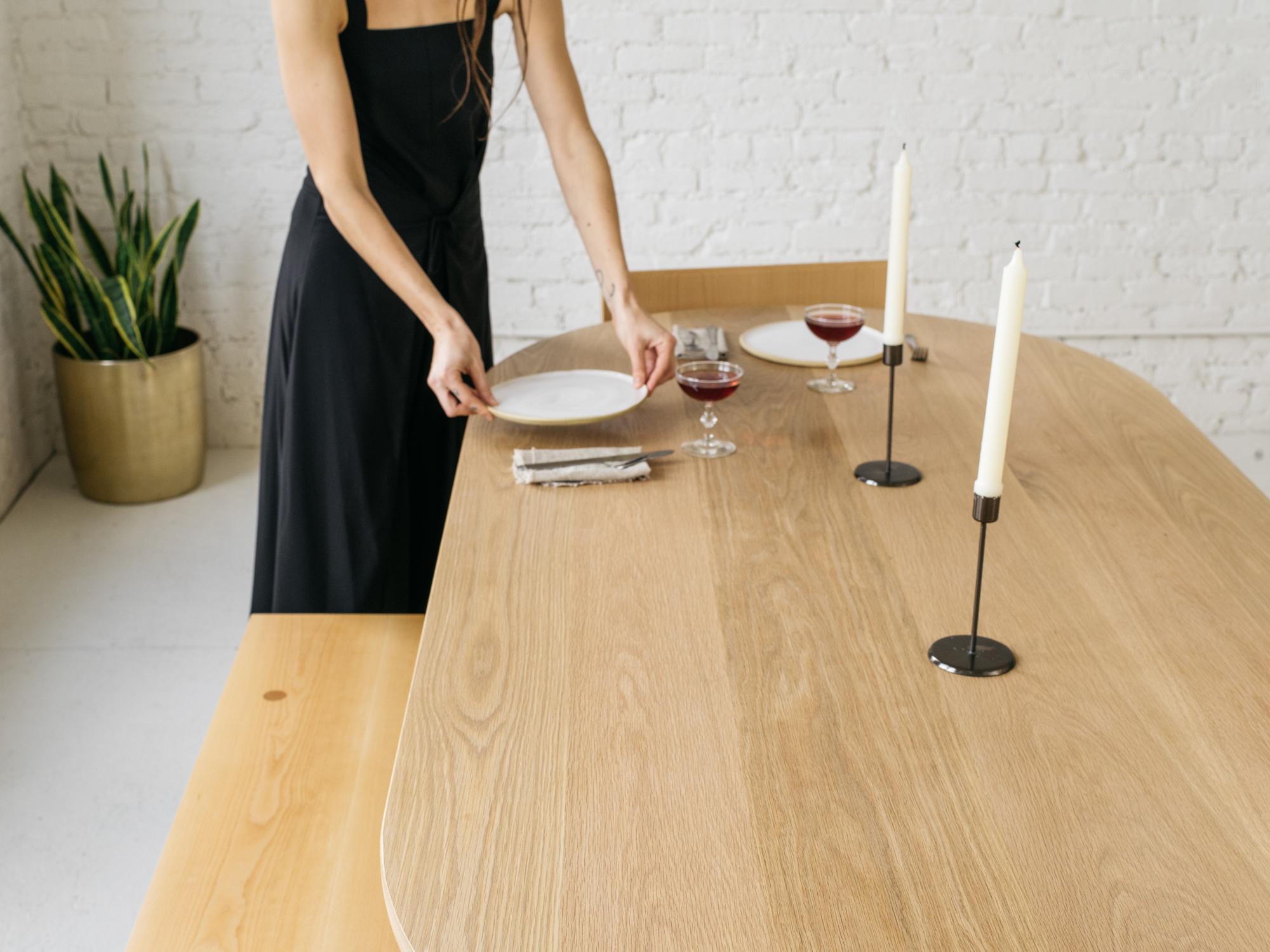 pill shape dining table