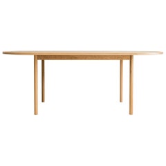 Dining Table One by Campagna, Contemporary Minimal Pill Shaped Wooden Table