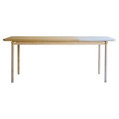 Contemporary Marble and White Oak Dining Table ONE THIRD by Hachi Collections